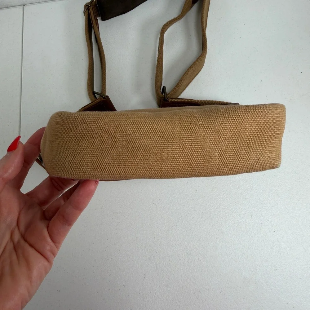 Melvill & Moon Katunda Shoulder Bag Tan Canvas Leather Safari Crossbody Heritage